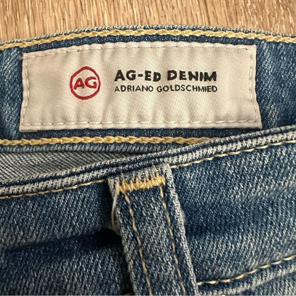 AG the Prima Crop Cigarette Crop Blue Wash Denim Jeans size 30 - Picture 6 of 10